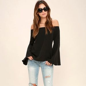 Black Off The Shoulder Top